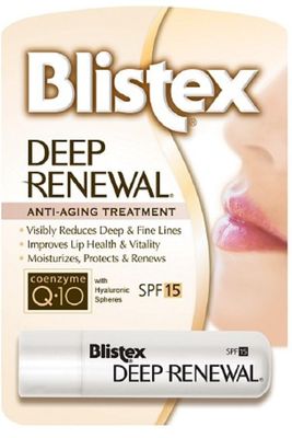 Blistex Deep Renewal, Anti-Aging Formula, 0.13 Ounce, (Pack of 12) Moisturizes, Protects &amp; Revitalizes, Broad Spectrum SPF 15, For Younger Looking Lips, Softens &amp; Smooths Lips (Packaging May Vary)