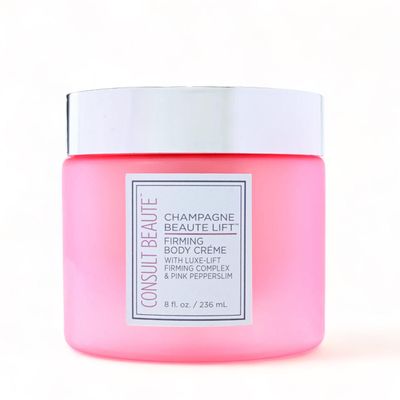 Consult Beaute - Champagne Lift Firming Body Cream with Pink Pepperslim - Helps Tighten, Tone, Smooth and Hydrate Crepey Skin - Dry Skin Moisturizer for Arms and Legs - 8 oz.