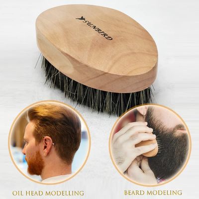 Beard Brush For Men (Soft brush),Bristle brushesMen's Beard Grooming Tools And Beard Styling Daily Care