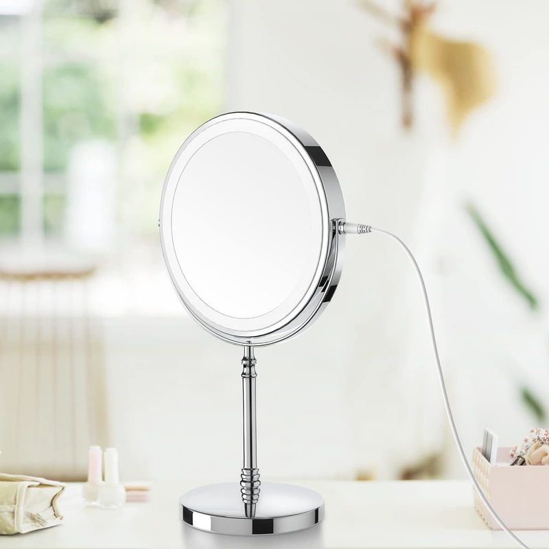 DEIOVWXS Lighted Makeup Mirror Replacement Charging Cable, DC 5.5 * 2.1 mm Switching Connector Charging Cord, 1A, 3.2ft