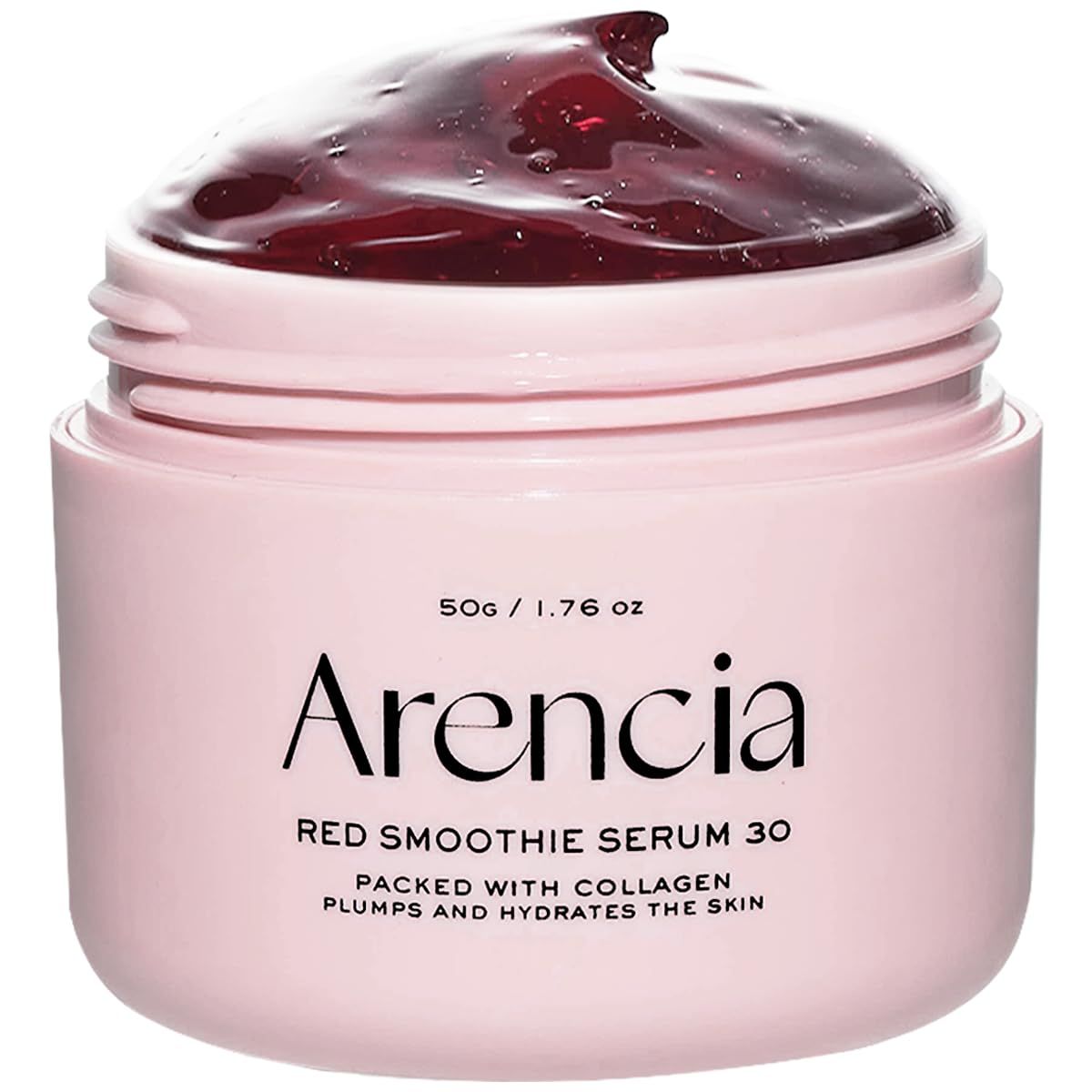 Arencia Overnight Red Smoothie Face Mask Serum, Glowing &amp; Soothing with 30% red collagen, Niacinamide, Peptide, Vitamin E