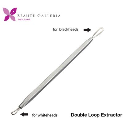 Beaute Galleria Double Loop Blackhead Remover Pimple Extractor Popper for Acne Comedone Blemish Whitehead Zit Removal Tool