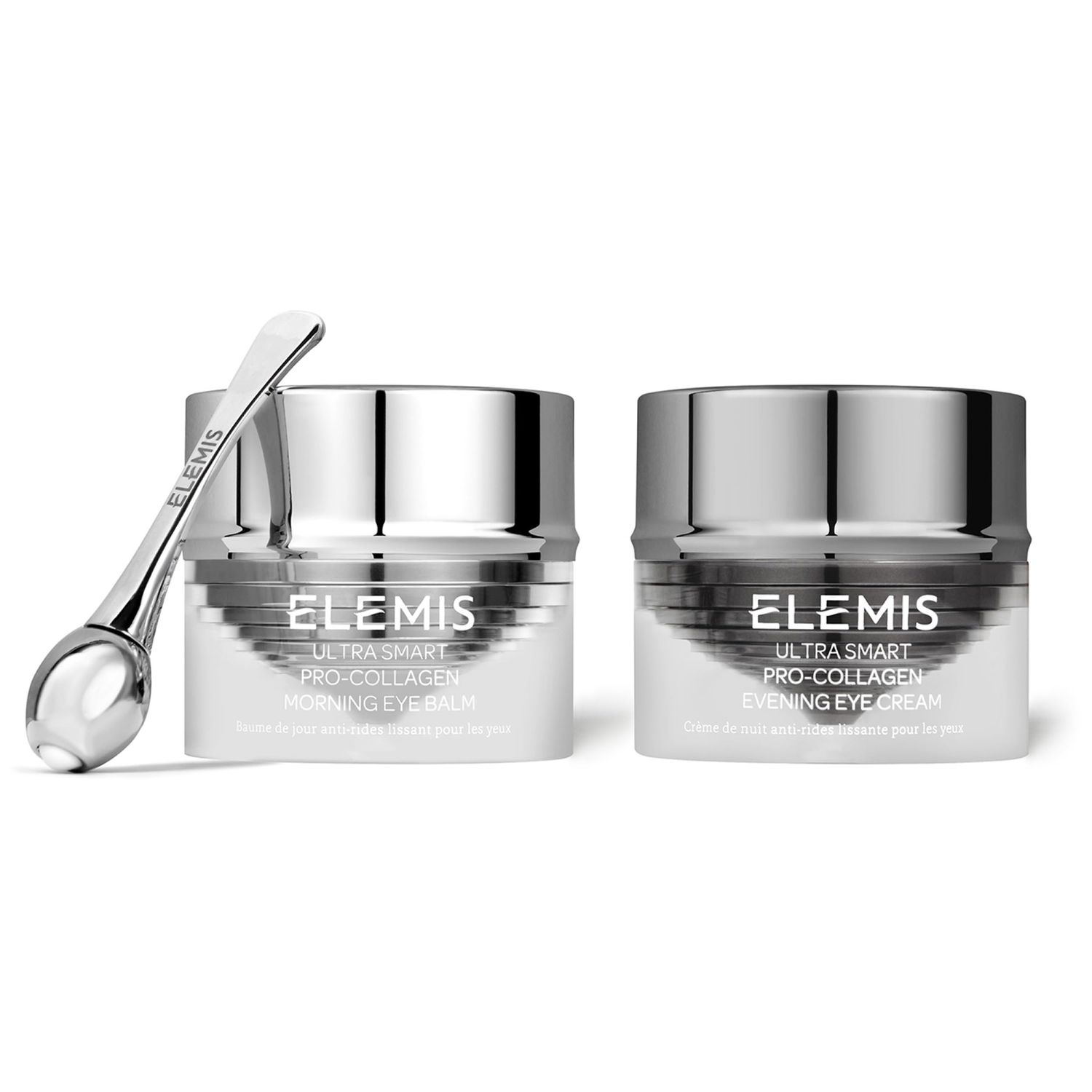 ELEMIS ULTRA SMART Pro-Collagen Eye Treatment Duo | Skincare Eye Contour for Day &amp; Night Treament | Rejuvenates, Smoothes, and Tightens | Under Eye Cream | 10 mL