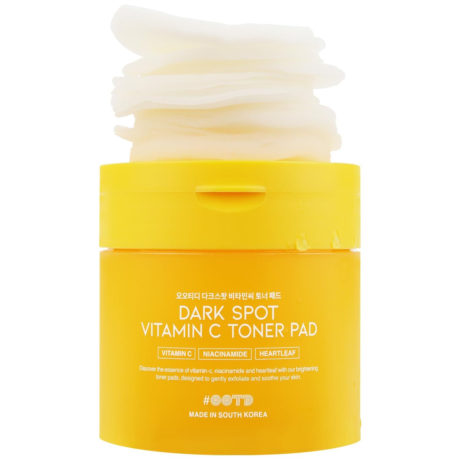 Boosting Toner Pads for Face Oily Skin Korean, #OOTD Vitamin C Niacinamide Heartleaf Hydrating Calming Redness, Vitamin C Toner Pad 70Pads 4.05oz 120ml