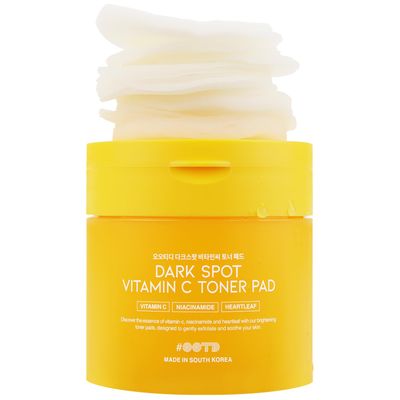 Boosting Toner Pads for Face Oily Skin Korean, #OOTD Vitamin C Niacinamide Heartleaf Hydrating Calming Redness, Vitamin C Toner Pad 70Pads 4.05oz 120ml