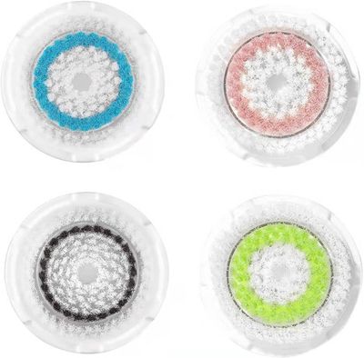 Brushot Brush Head Replacements Set Compatible with Clarisonic Mia 1, Mia 2, Mia Fit, Alpha Fit, Smart Profile Uplift and Alpha Fit, 4 Pack