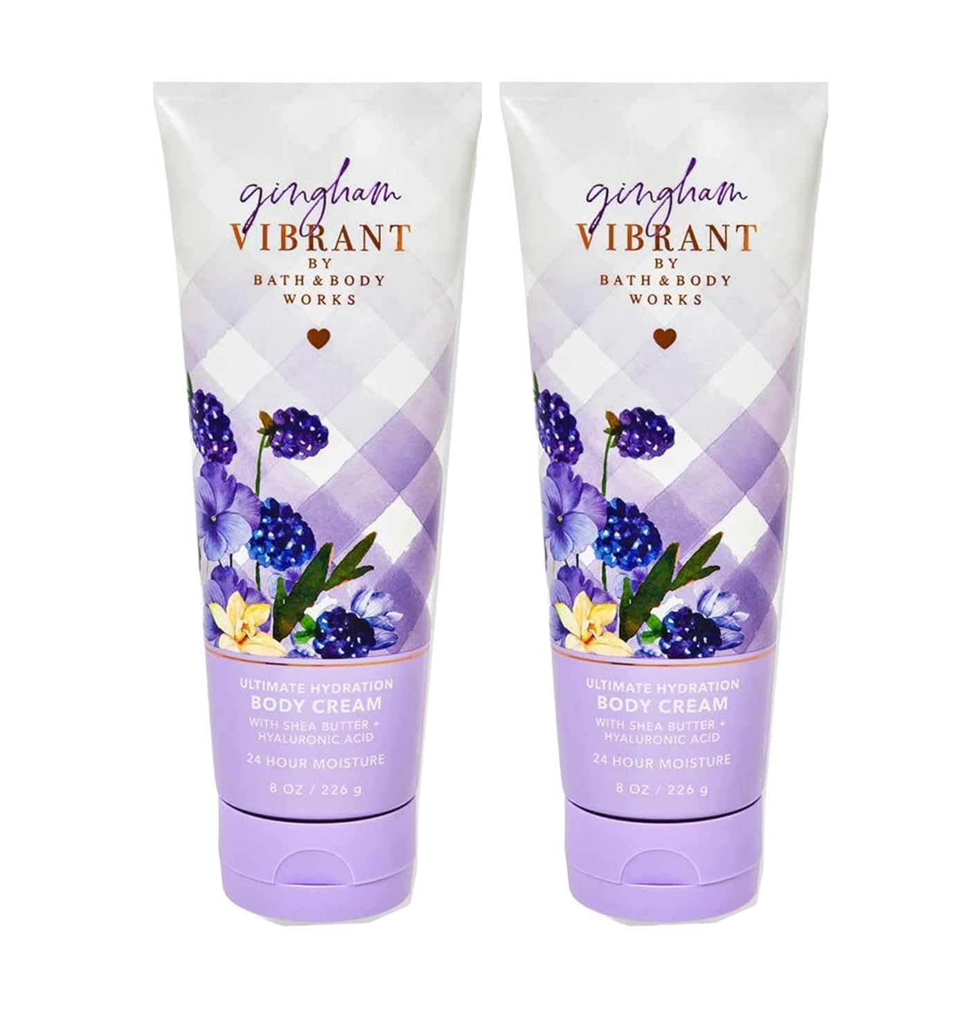 Bath &amp; Body Works Ultimate Hydration Body Cream For Women 8 Fl Oz 2- Pack (8 Ounce (Pack of 2), Gingham Vibrant)