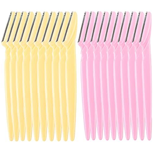 Eyebrow Razor, 20 Pcs Eyebrow Razors Multipurpose Exfoliating Dermaplaning Tool Trimming and Shaving Grooming Eyebrow Face Razor and Eyebrow Shaper For Women and Man