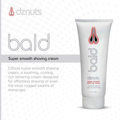 dznuts Bald Super Smooth Shaving Cream, Helps Prevent Razor Burns, Ingrown Hairs and Cuts for Cooled, Soothed, and Moisturized Skin, 6.7 fl. Oz, 200ml, 3 Pack