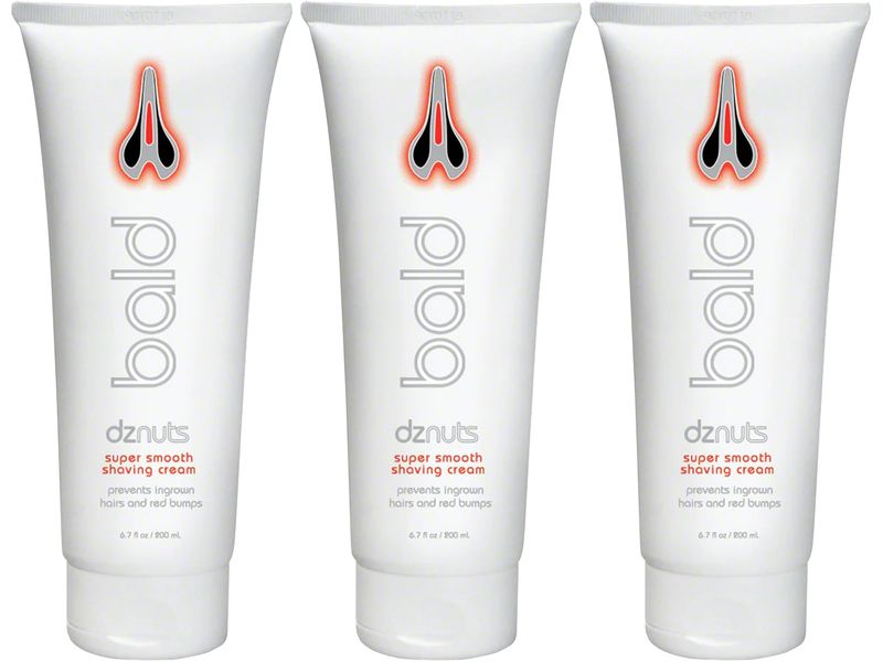 dznuts Bald Super Smooth Shaving Cream, Helps Prevent Razor Burns, Ingrown Hairs and Cuts for Cooled, Soothed, and Moisturized Skin, 6.7 fl. Oz, 200ml, 3 Pack