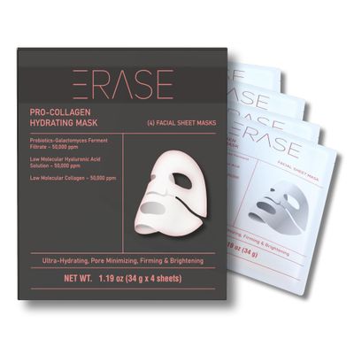 ERASE Pro-Collagen Hydrating Mask | Collagen Face Mask for Women &amp; Men | Face Masks Skincare | Mascarillas Faciales | Face Care | Collagen Mask Overnight | Biocollagen Face Mask | Korean Skin Care
