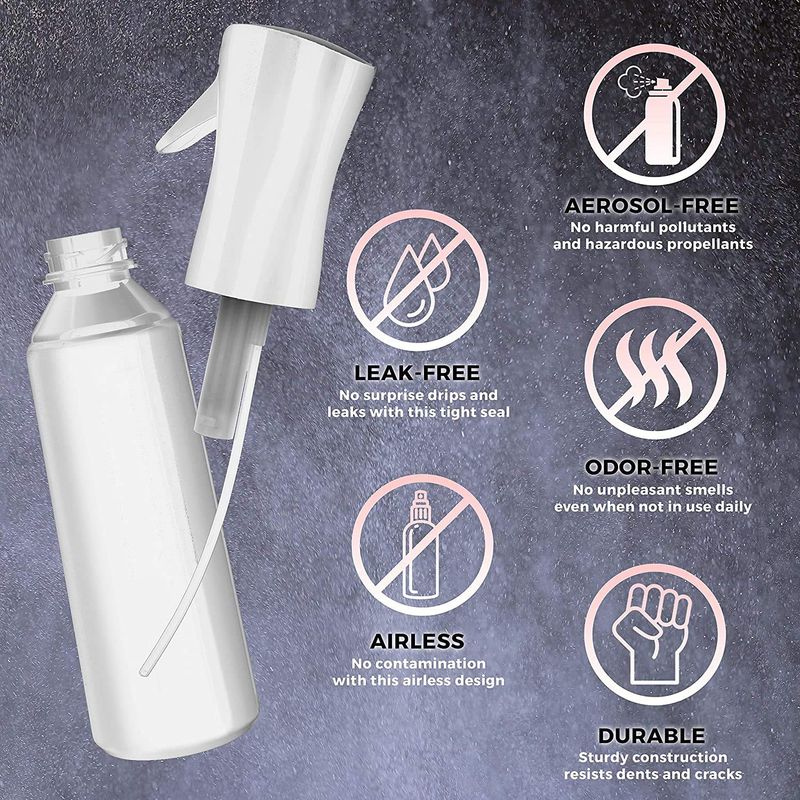 Alpree Hair Spray Bottle Continuous Water Mister Bottle Empty Ultra Fine for Hair Styling, Pets, Plants, Cleaning, Misting &amp; Skin Care, Salons, for Taming Hair in Morning, Curly Hair, Essential Oil