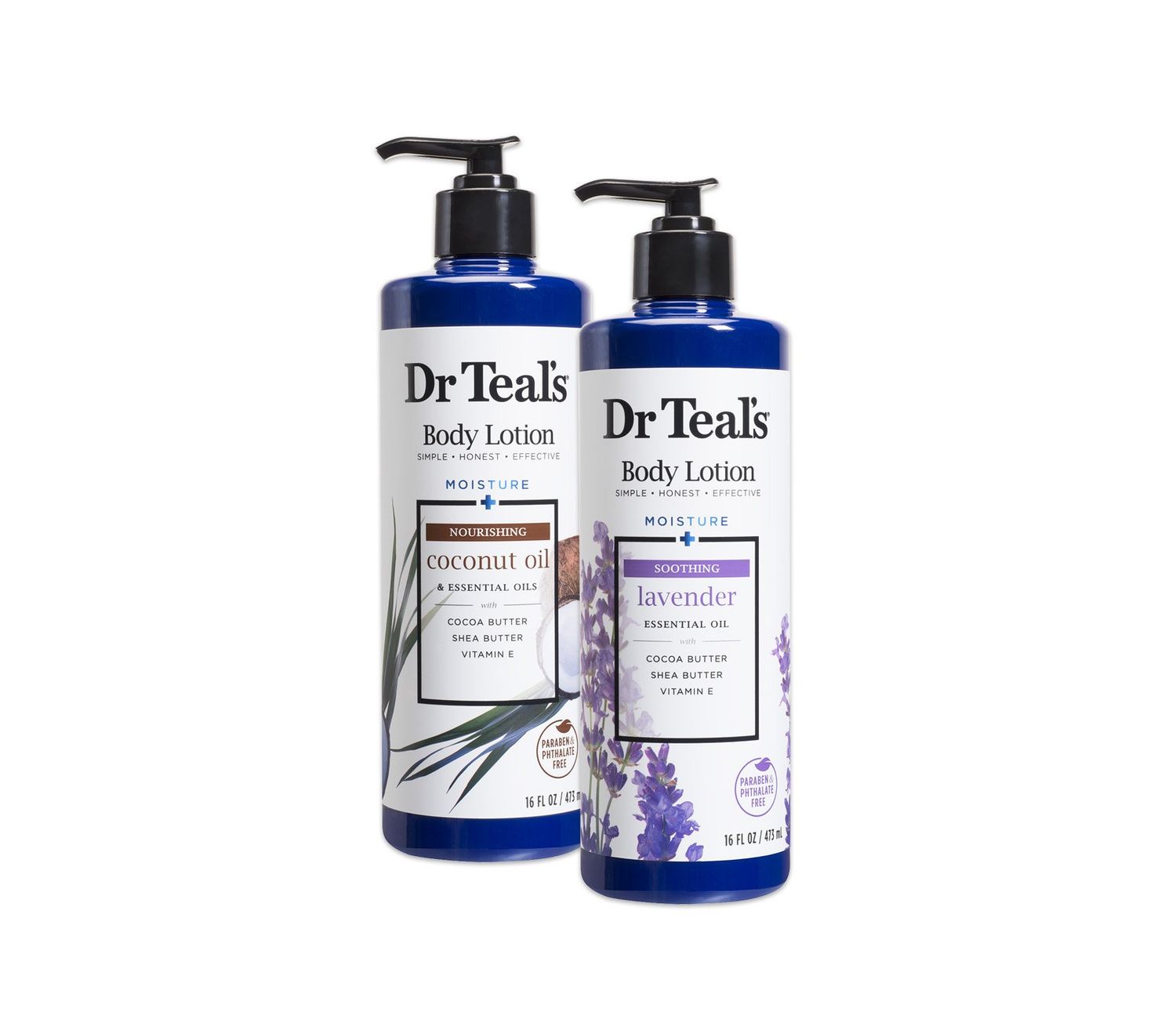 Dr Teal&#39;s Body Lotion - Coconut and Lavender, 2 Count - 32oz Total(Packaging May Vary)