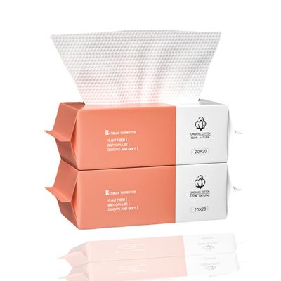 Cotton Facial Dry Wipes 100 Count, Deeply Cleansing Disposable Face Towel Cotton Tissue, Multi-Purpose for Skin Care, Facial Tissue for Cleansing, Skincare and Makeup Remover,Make-up Wipes