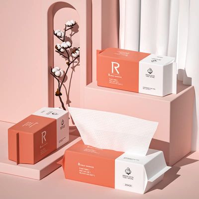 Cotton Facial Dry Wipes 100 Count, Deeply Cleansing Disposable Face Towel Cotton Tissue, Multi-Purpose for Skin Care, Facial Tissue for Cleansing, Skincare and Makeup Remover,Make-up Wipes