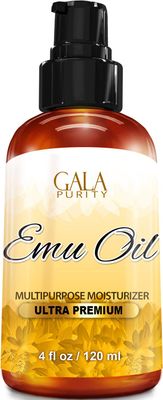 Gala Purity Emu Oil - Large 4oz - Best Natural Oil for Face, Skin, Hair Growth, Stretch Marks, Scars, Nails, Muscle &amp; Joint Pain, and More