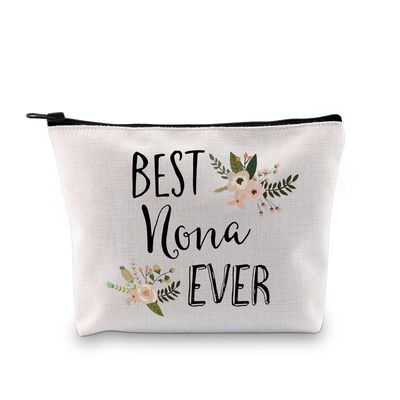 GJTIM Funny Nona Gift for Grandma Best Nona Ever Cosmetic Bag from Grandchildren (Best Nona Ever Bag)