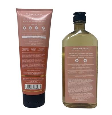 Aromatherapy Energy, Orange &amp; Ginger Set - Body Wash &amp; Cream