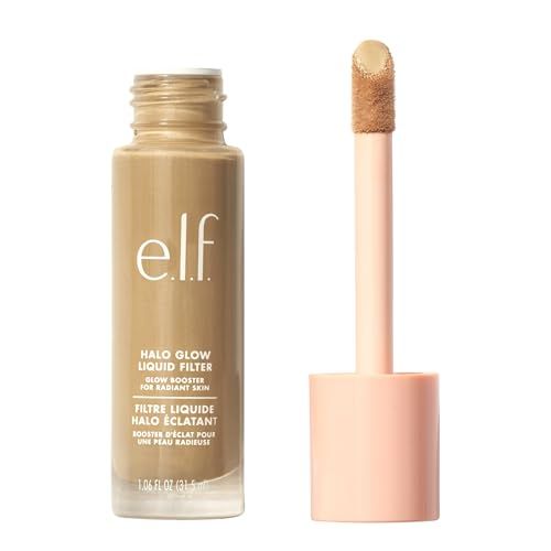 e.l.f. Halo Glow Liquid Filter, Complexion Booster For A Glowing, Soft-Focus Look, Infused With Hyaluronic Acid, Vegan &amp; Cruelty-Free, 3.5 Medium
