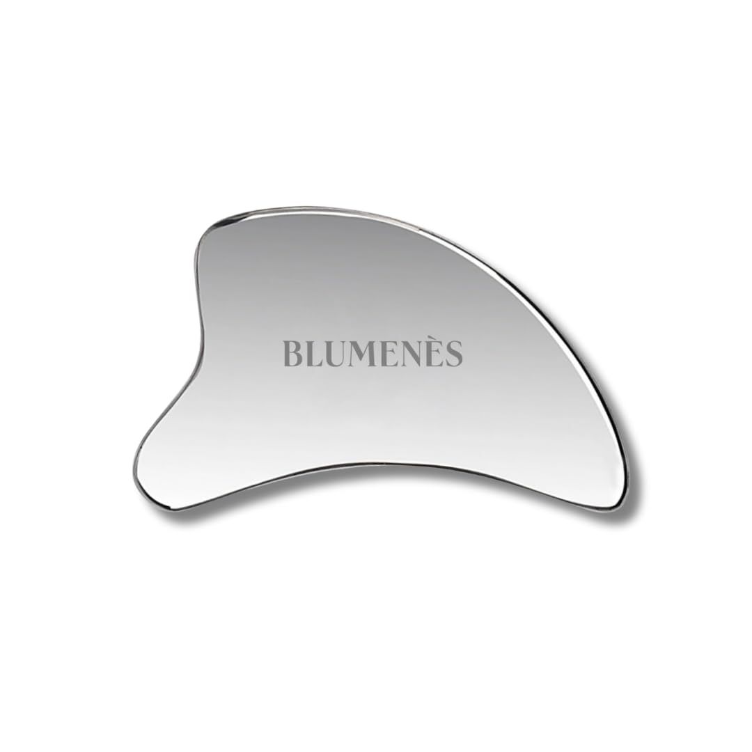 Blumenes - Gua Sha, Lymphatic Drainage Massager, Gua Sha Tool for Face, Neck, Back, Arms, &amp; Legs, Stainless Steel