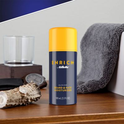 Gillette Enrich Beard &amp; Face Moisturizer for Men - 3.3 fl oz