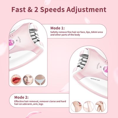 Epilator, Smooth Skin Epilator for Women Face, 2 Speeds Epilators Hair Removal for Women with LED Light, Facial Epilator for Women Cordless Face Epilator for Women, Epilator for Women Legs/Arms/Bikini