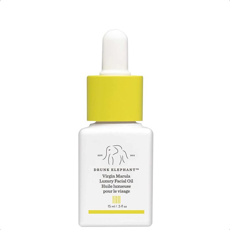 Drunk Elephant Virgin Marula Luxury Facial Oil - Vegan Anti-Aging Skin Care and Face Moisturizer (15 mL / 0.5 Fl Oz)