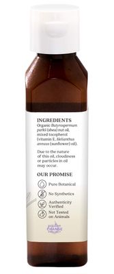 Aura Cacia Organic Nourishing Shea Nut Oil | Certified Organic | 4 fl oz.