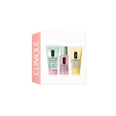 Clinique Great Skin, Great Deal Set For Combination Oily Skin Type III | Dramatically Different Gel, All About Clean Liquid Face Soap + Clarifying Lotion