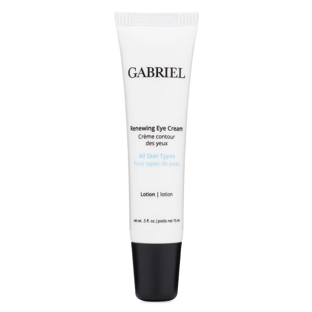 Gabriel Renewing Eye Cream | Natural, Paraben Free, Vegan, Cruelty-free, Non GMO| Botanical Extracts to Reduce Dark Circles &amp; Puffiness Under Eyes | For All Skin Types |.5 oz.