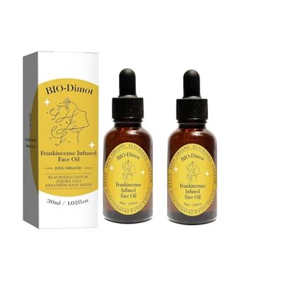 2Pcs Frankincense resin Oil for face,Castor Oil and frankincense for face,Frankincense Resin Infused Organic Black Seed,Natural skin Care moisturizing, Facial Anti-Aging Moisturizing skin Serum