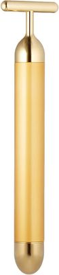Angel Kiss Beauty Bar Energy Face Massager - 24k Golden T-Shape Pulse Electric Vibration Facial Self Skin Care Tool - Birthday Valentines Day Christmas Gifts for Her, Mom