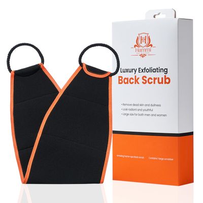 Exfoliating Back Scrubber | Extra Large for Men &amp; Women | Exfoliator Tool for Shower and Bath use | Effective Dead Skin Remover | Natural Viscose Fibre