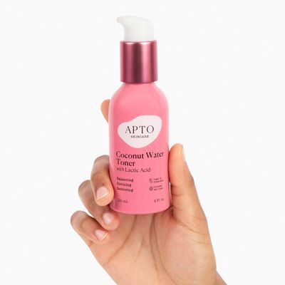 APTO Coconut Water Toner w/Lactic Acid: Daily Hydrating &amp; Balancing Facial Toner for Skin That's Clarified &amp; Energized, 4 fl. oz.