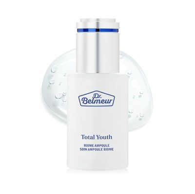 Dr. Belmeur Total Youth Biome Ampoule (1.2fl oz) - Premium Serum for Wrinkles, Elasticity &amp; Hydration. Korean Skin Care by LG Beauty. Collagen, Panthenol, Niacinamide, Licorice.