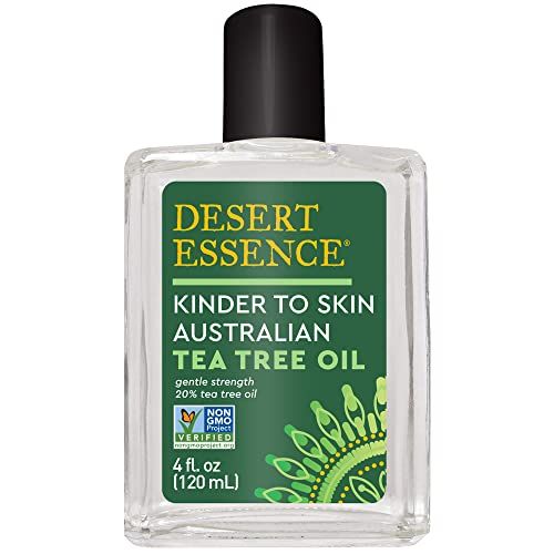 Desert Essence Kinder to Skin Australian Tea Tree Oil - Gentle Cleansing &amp; Clarifying Solution For Soothing Problematic Skin - Reduce Redness &amp; Irritation - Vegan, Gluten-Free, Cruelty-Free - 4oz