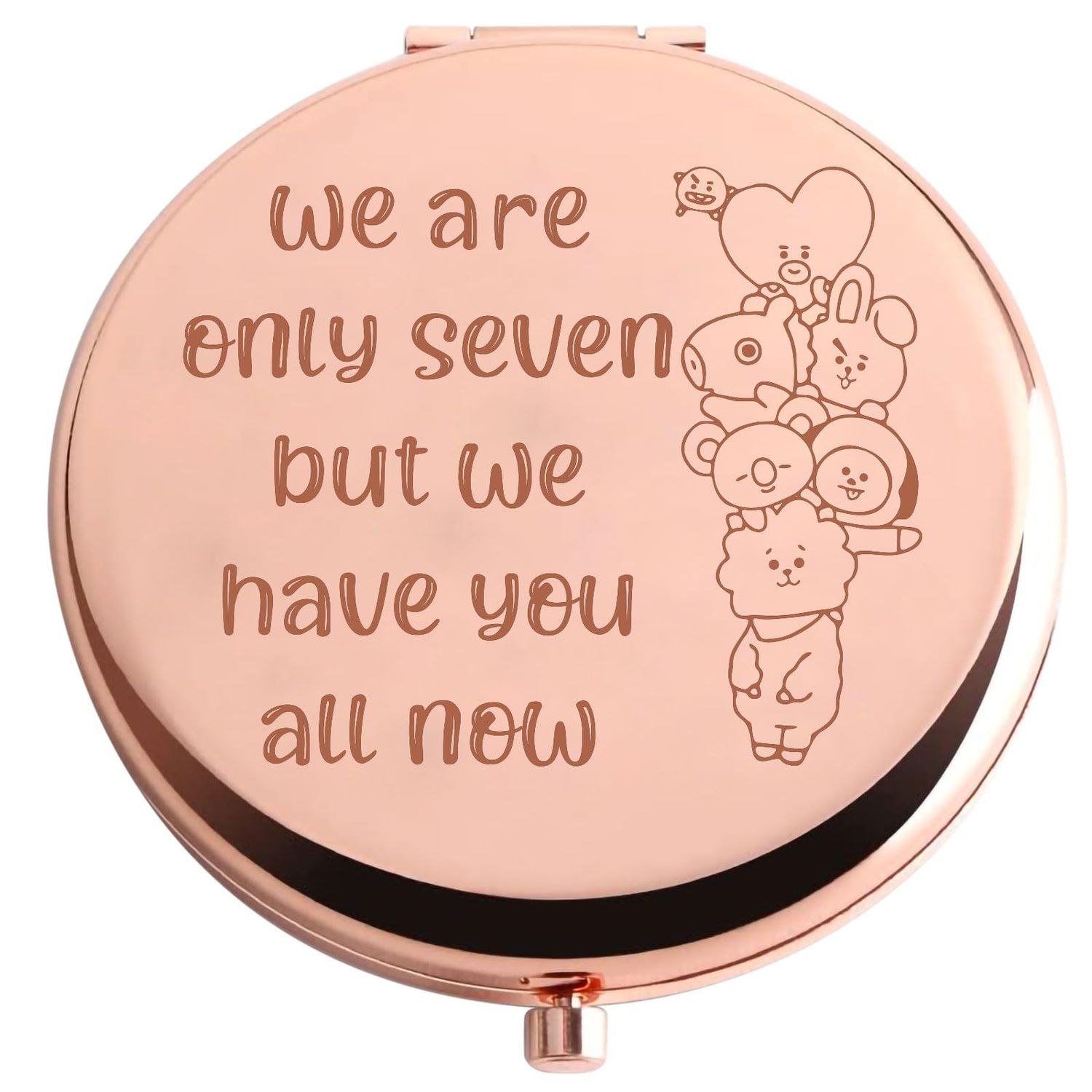 AKTAP K-pop Characters Makeup Mirror BT Gift We are Only Seven But We Have You All Now Army Gift Concert Accessory (K-pop Characters Mirror)