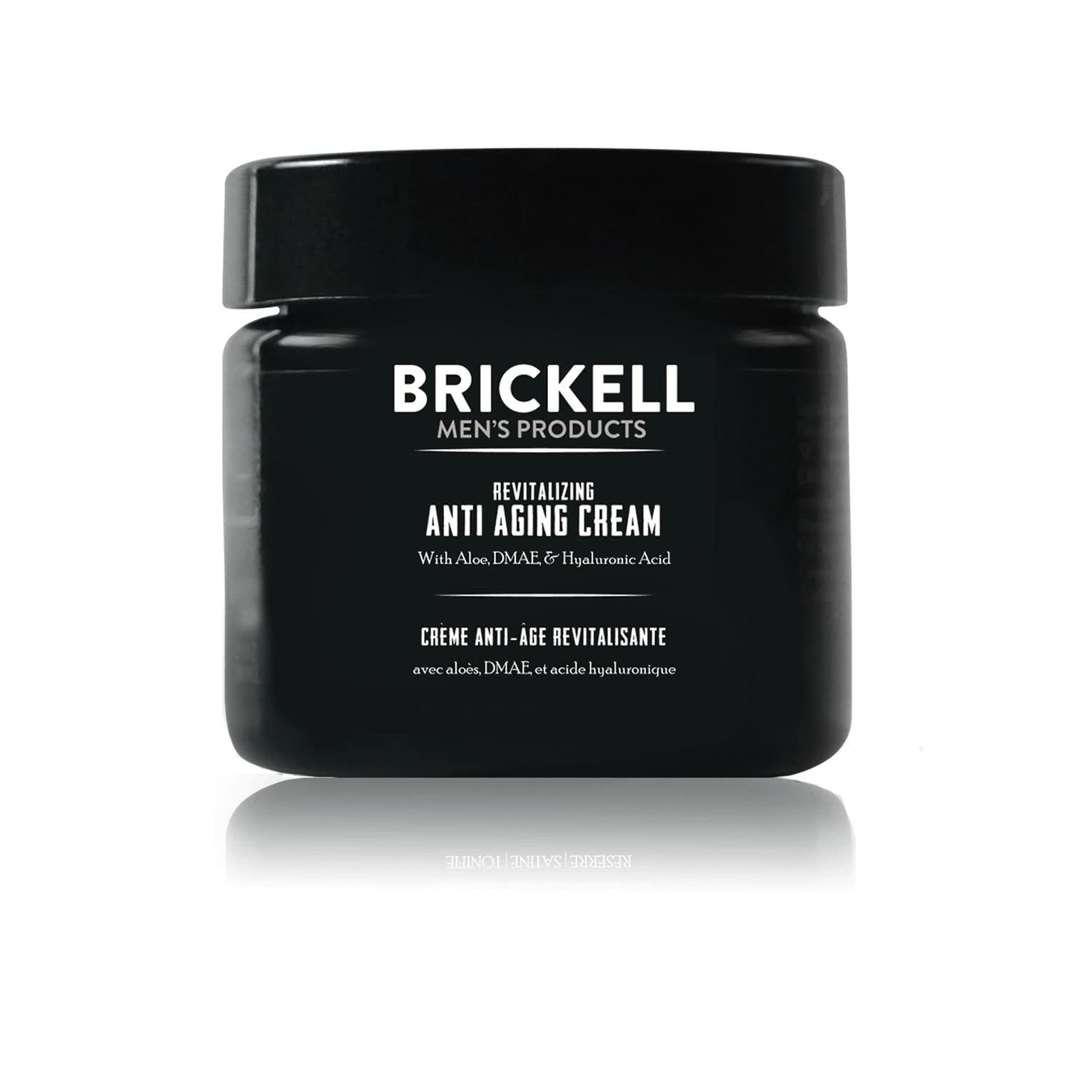 Brickell Men&#39;s Revitalizing Anti-Aging Cream For Men, Face Moisturizer For Face To Reduce Fine Lines and Wrinkles, Natural and Organic Anti Wrinkle Night Face Cream, 2 Ounce, Scented