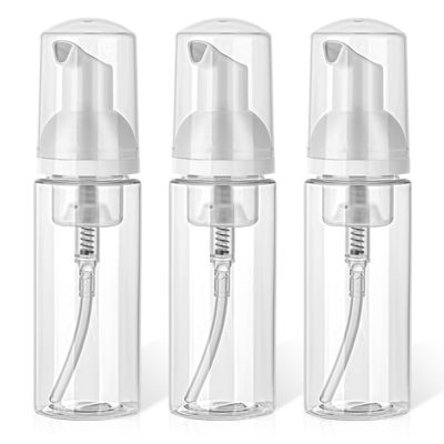 Giantree 3Pcs Foam Pump Bottle Dispenser, Travel Small Size Refillable Empty Clear Foaming Soap Dispenser for Hand Soap, Face Wash, Lash Shampoo, Skin Care(60ml/2oz)