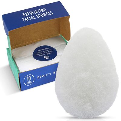 HartFelt Facial Exfoliation Beauty Box with Super Soft Exfoliating Face Scrub Pads | Reusable Facial Sponges Set for Daily Cleansing &amp; Dead Skin Removal | Face Scrubbers Gift Box for Women &amp; Men-10pc