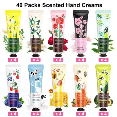 40 Pack Hand Cream Gifts Set- Valentines Day Gifts for Her, Women Gifts Bulk Lotion, Bridesmaid/Teacher Appreciation/Nurse Gifts, bulk gifts for coworkers Travel Size Hand Lotion for Dry Cracked Hands