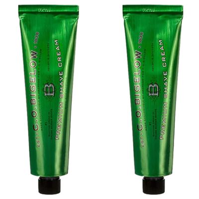 C.O. Bigelow Premium Shave Cream for Men with Eucalyptus and Coconut Oil, 5.2 Ounces, for All Skin Types Pack of 2