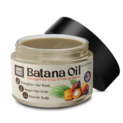 BAMBOO AND BIRCH Raw Batana Oil for Hair Growth Dr Sebi Organic, Hair Loss Treatments for Women, Scalp and Skin Care, Split End Repair, 100% Pure, 4 Oz