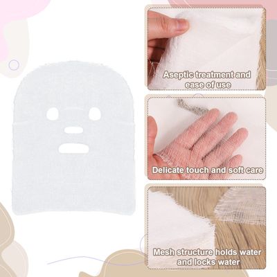 100 Sheets Pre-Cut Gauze Facial Cotton Beauty Gauze Skin Care Face, Soft High Frequency Gauze Face Pads for Women Girls Skin Face Care Spas Beauty Salons