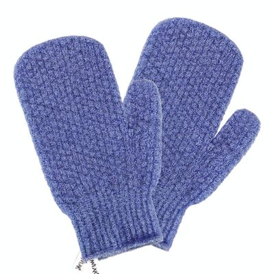 Evridwear Shower Exfoliating Mitts, Deep Cleanse Bathing Scrub Gloves Self Tan Scrubber Mitten Dead Skin Remover for Men and Women,1 Pair Heavy