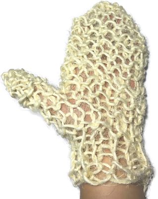 2 Pack 100% Natural Exfoliating Sisal Fiber Loofah Glove Mitt Mitten - Bath Sponge Scrubber Remove Dead Skin - Great for Skin Care in The Bath - Spa or Shower for Human or Pets