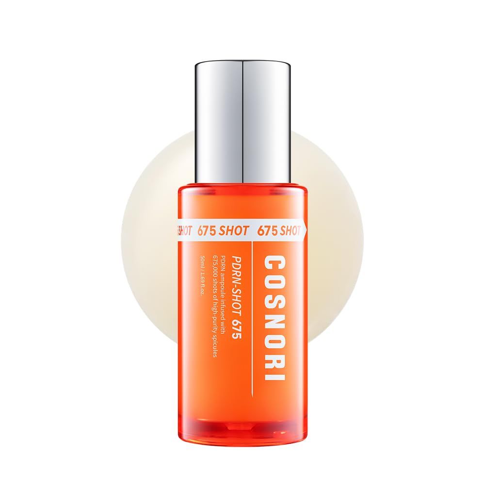 COSNORI PDRN-Shot 675 - Korea Facial Serum with 675,000 high purity spicules - Turnover K-Beauty Face Serum with High Nutrition Salmon DNA PDRN - Intensive facial first essence (50ml / 1.69 fl. oz.)