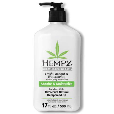 Hempz Body Lotion - Fresh Coconut &amp; Watermelon Daily Moisturizing Cream, Shea Butter Body Moisturizer - Skin Care Products, Hemp Seed Oil - Large