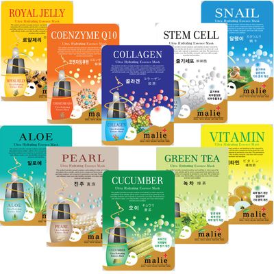 OBS Lab  10 Pcs-Combo Ultra Hydraiting Essence Mask (10 pcs Total), Korean Facial Mask Sheet, Skincare Moisturizing