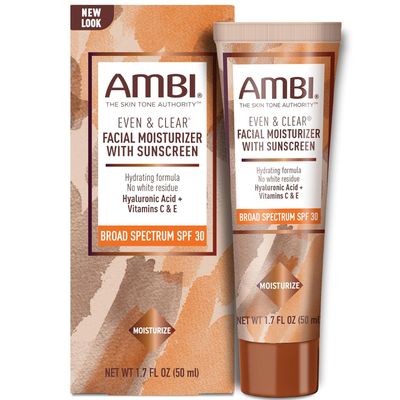 Ambi Even &amp; Clear Facial Moisturizer with Sunscreen SPF 30, 1.7 Ounce